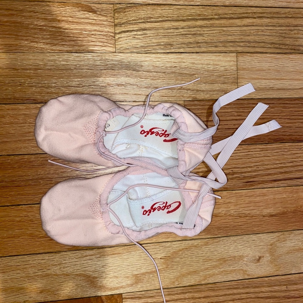 child’s ballet shoes from Capezio
